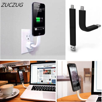 Zuczug Micro Flexibele Usb Data Charger Kabel Voor Iphone 5 5s 6S Mini Bend Holder Sync Data Transfer Line voor Samsung Galaxy S3/5/6