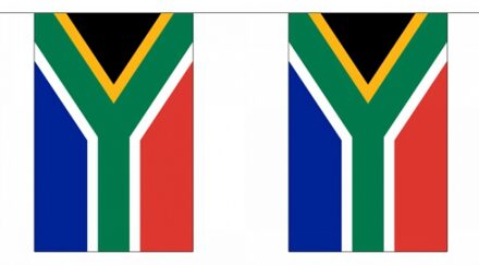 Zuid Afrika landen thema vlaggetjes - 900 cm - Slingers versiering - Polyester