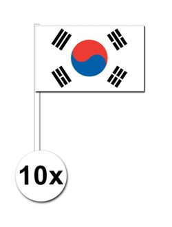 Zuid Korea zwaai vlaggetjes 10 stuks