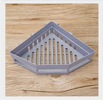Zuig Muur Driehoekige Douche Caddy Plank Badkamer Hoek Bad Rack Opslag Houder Organizer Planken grijs
