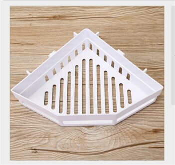 Zuig Muur Driehoekige Douche Caddy Plank Badkamer Hoek Bad Rack Opslag Houder Organizer Planken wit