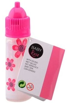 zuigfles Baby Rose met geluid Roze