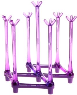 Zuigfles Rack Drogen Tepel Stand Cup Opslag Vouwen Afdruiprek Droger Paars