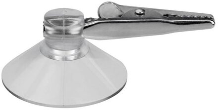 Zuignap clips - met krokodillen ophang klem van 4 cm - Versieringen / feestartikelen ophangen Multi