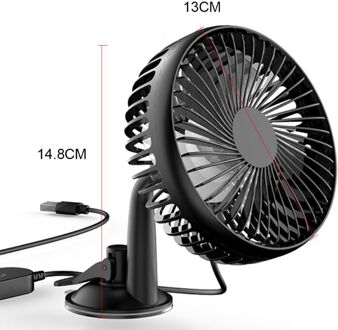 Zuignap Enkele Kop 5.5 Inch Auto Fan 12V24V Universele Grote Wind Drie Snelheidscontrole Usb Auto Fan X6HF