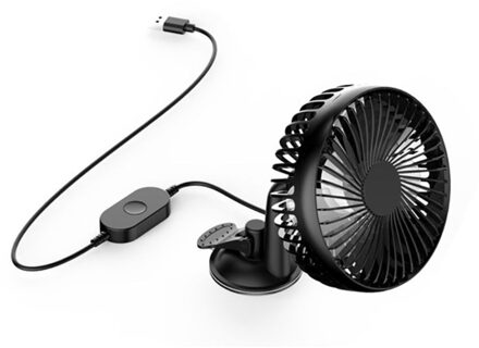 Zuignap Enkele Kop 5.5 Inch Auto Fan 12V24V Universele Grote Wind Drie Snelheidscontrole Usb Auto Fan