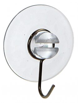 Zuignap ophanghaakjes - 12x - 4 cm - keuken/badkamer haakjes - kerstverlichting zuignappen