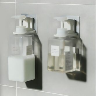 Zuignap Rack Douche Gel Shampoo Zeep Vloeibare Wall Mount Houder Badkamer Handdesinfecterend Fles Plank 5stk