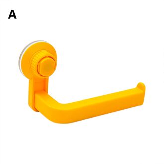Zuignap Rack Keuken Badkamer Opslag Waterdichte Vochtbestendig Handdoek Accessoires Plank Toiletrolhouder Wall Mounted geel
