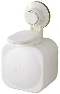 Zuignap Zeepkist Wandmontage ABS Water Proof D 'Water voor Thuis Badkamer Zeepbakje Accessoires wit