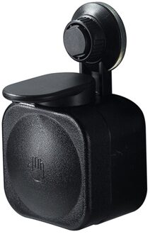 Zuignap Zeepkist Wandmontage ABS Water Proof D 'Water voor Thuis Badkamer Zeepbakje Accessoires zwart