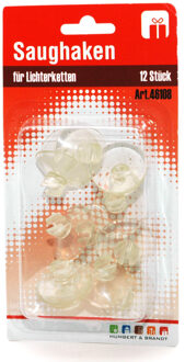 Zuignappen haakjes/ophanghaakjes - 12x stuks - 3,2 cm