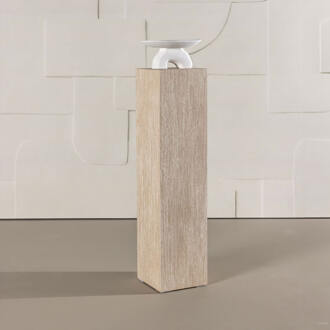 Zuil 'Nykole' Travertin look, 95cm Beige - 95 cm