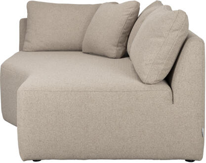 Zuiver Bank 'Prosper' Chaise Longue Element Rechts, kleur Cappuccino