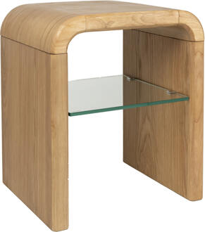 Zuiver Bijzettafel 'Brave' Eiken en rubberhout, 50 x 42cm