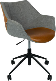 Zuiver Doulton Bureaustoel Bruin, Grijs