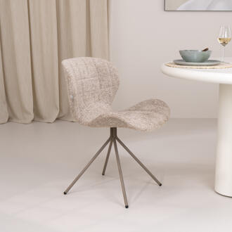 Zuiver Eetkamerstoel 'OMG' Chenille, kleur Beige