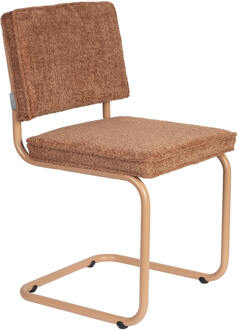 Zuiver Eetkamerstoel 'Ridge' Soft, Bouclé, kleur Terra