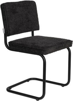 Zuiver Eetkamerstoel 'Ridge' Soft, Bouclé, kleur Zwart