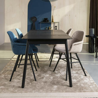 Zuiver Glimps Uitschuifbare Eettafel 120/162 x 80 cm Zwart