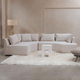 Zuiver Hoekbank 'Prosper' Links, kleur Zand