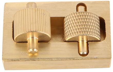 Zuiver Koper Mini-Lederen Processor Lederen Craft Tool Olieverfschilderij Doos + 2 Messing Rolls Diy Handgemaakte Naaien Gereedschap sets