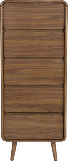 Zuiver Ladekast 'Rise' Walnoot, Met 5 laden