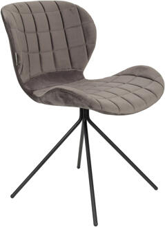 Zuiver OMG Velvet Stoel Grijs