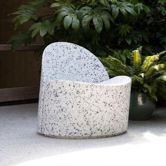 Zuiver Outdoor Fauteuil 'Bloom' kleur Wit Terrazzo