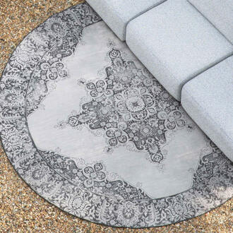 Zuiver Outdoor Vloerkleed 'Coventry' 280cm, kleur Zwart - 280 cm