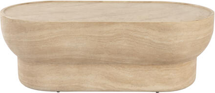 Zuiver Ovale Salontafel 'Noble' Travertinlook, 100 x 50cm