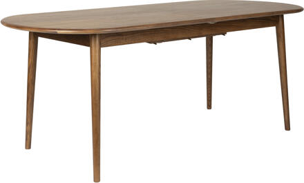 Zuiver Uitschuifbare Ovale Eettafel 'Twist' Walnoot, 185-240 x 90cm - 240 x 90cm