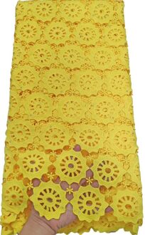 Zuiver Wit Afrikaanse Koord Kant Stof Nigeriaanse Guipure Koord Water Oplosbare Kant Voor Bruiloft Materiaal Naai YTB79 AS PIC3