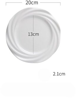 Zuiver Wit Westerse Diner Plaat Pasta Plaat Ontbijt Plaat Keramische Schijf Thuis Schotel Plaat Restaurant Dessertbord Creatieve Snack