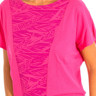 Zumba Dames-T-shirt met korte mouwen en ronde hals Z1T00685 Fuchsia - XS/S