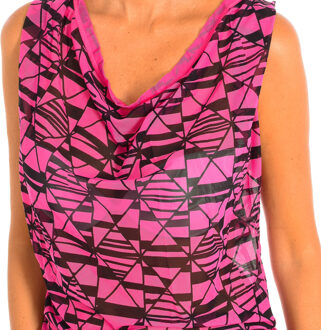Zumba Dames t-shirt met korte mouwen uit mesh Z1T00669 - maat XS/S Fuchsia
