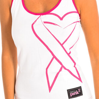 Zumba Dames-T-shirt zonder mouwen met ronde hals A0P00124 - maat XS Wit