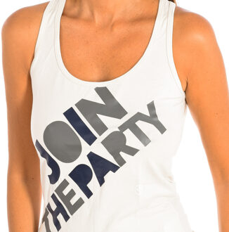 Zumba Dames-T-shirt zonder mouwen met ronde hals Z1T00360 - maat L Beige