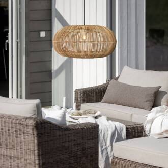 Zuri buiten hanglamp, rotan, Ø 61 cm, stekker rotan natuur