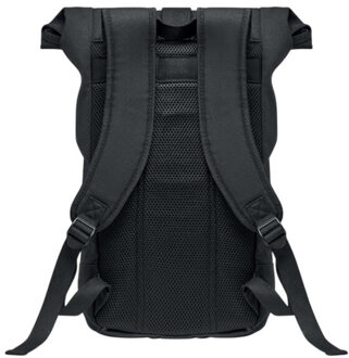 Zurich roll gewassen canvas rugzak - maat One size Zwart