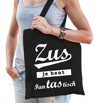 Zus fantastisch cadeau tas zwart katoen - Feest Boodschappentassen