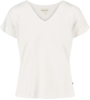 Zusss Casual T-shirt Zusss , White , Dames - Xl,L,M,S