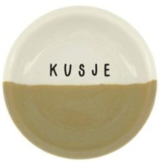 Zusss Dipschaaltje Kusje Wit/oker