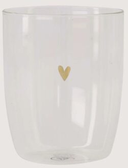 Zusss Drinkglas Hartje Transparant