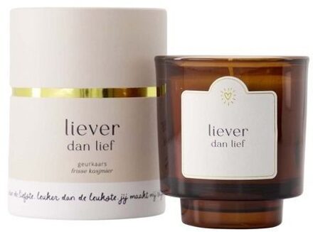 Zusss Geurkaars Glas Koker Liever Dan Lief Off White