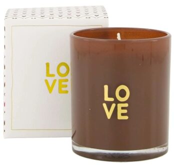 Zusss Geurkaars Glas Love Bruin