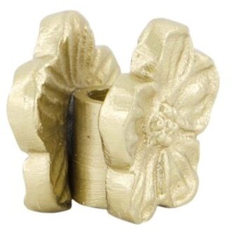 Zusss Kandelaartje Metaal Bloem Goud