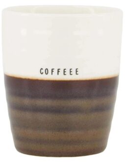 Zusss Koffiemok Coffee Wit Bruin