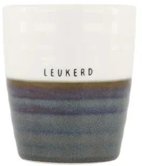 Zusss Koffiemok Leukerd Antraciet Wit