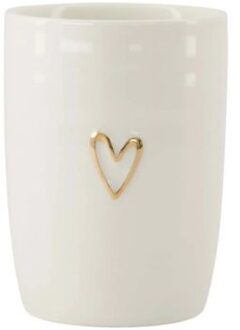 Zusss Koffiemok Open Hartje Wit Goud